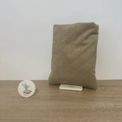 Funda de tela marrón elegante para libros de bolsillo