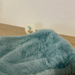 Funda de tela azul turquesa suave para libros