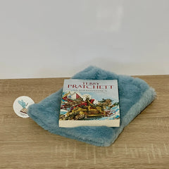 Funda de tela azul turquesa suave para libros